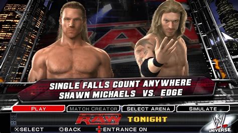 Shawn Michaels Vs Edge Fall Count Anywhere Match Wwe Svr Gameplay