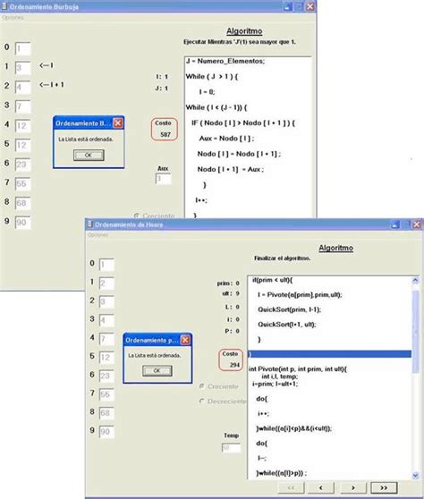 Aplicaciones Que Simulan Los Algoritmos De Ordenamiento Bubble Y