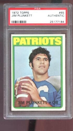 Topps Jim Plunkett Rookie Rc Psa Auth Graded Football Card Nfl