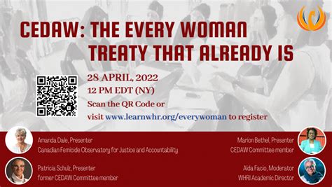 Webinar Cedaw The Every Woman Treaty That Already Is Womens Human