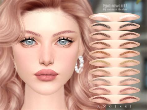 The Sims Resource Eyebrows N77 Sims 4 Cc Makeup Sims Hair Sims