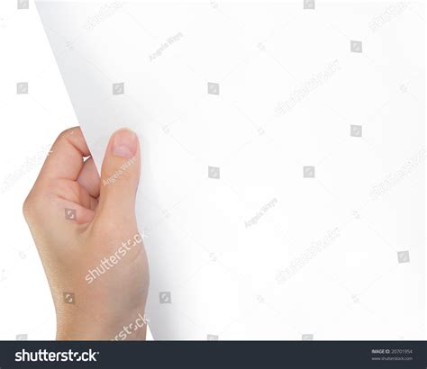 Hand Holding White Piece Paper Stock Photo 20701954 Shutterstock