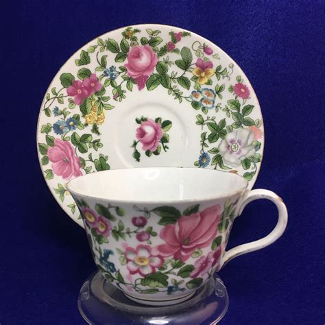 Crown Staffordshire Thousand Flowers F7117 Bone China Tea Cup Etsy