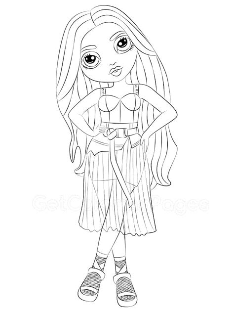 Amaya Raine Rainbow High Coloring Pages Rainbow High Coloring Pages