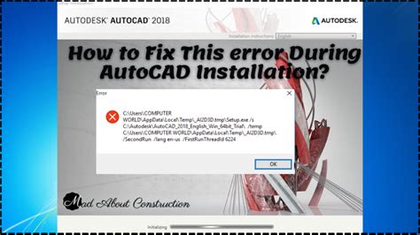 Autocad Installation Error Mad About Construction