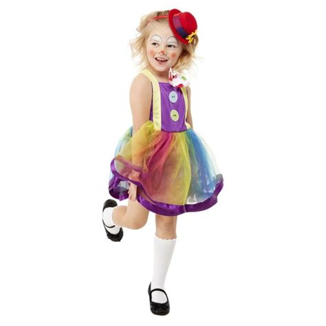 Costume Da Pagliaccio Viola E Arcobaleno Bambina