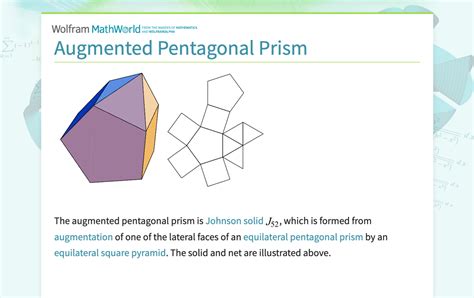 Augmented Pentagonal Prism From Wolfram Mathworld