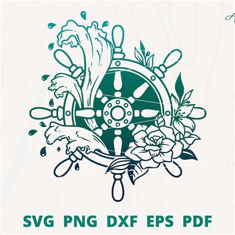 Pirates Ship Wheel Svg Etsy