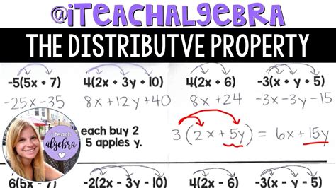 Algebra 1 The Distributive Property Youtube