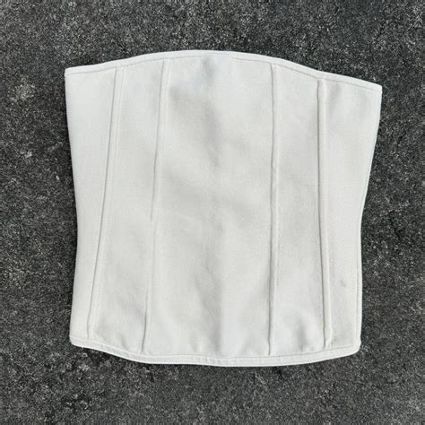 Kookai Nude Strapless Corset Size Beige Nude Depop