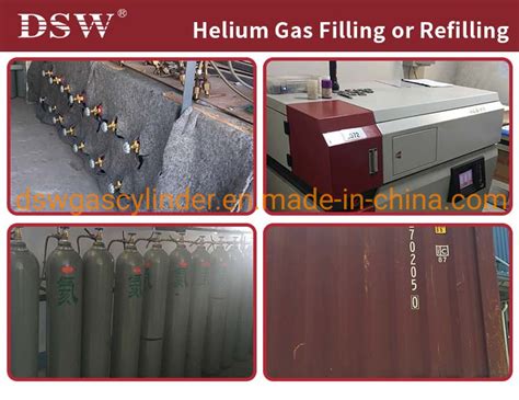 China 50 Liter 200 Bar Industrial Gas Cylinder With Helium Gas China