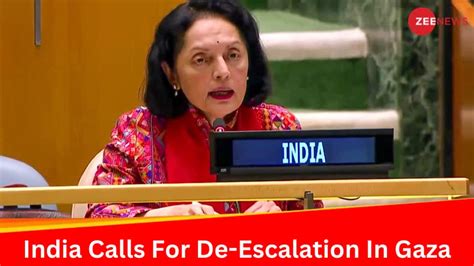 India Calls For Immediate De Escalation In Gaza Backs Two State