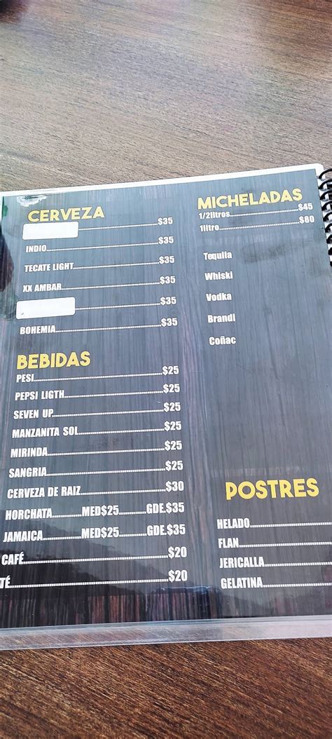 Carta Del Restaurante CARNES ASADAS DON RAMON Zapotlanejo Hidalgo 244