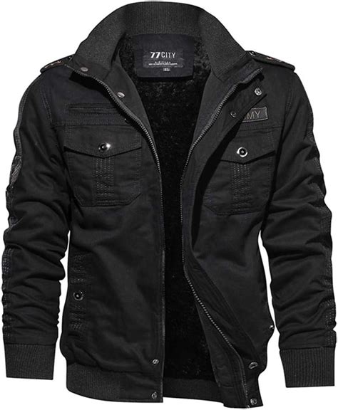 Chaqueta De Invierno Para Hombre Forro Térmico De Lana Gruesa Negro