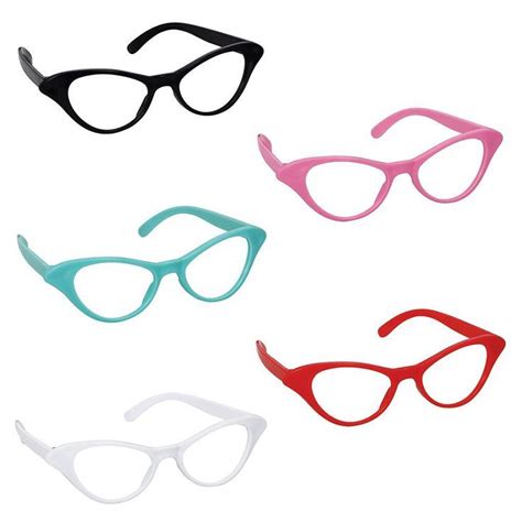 50s Cat Style Assorted Glasses 10 Count Walmart Grease Themed