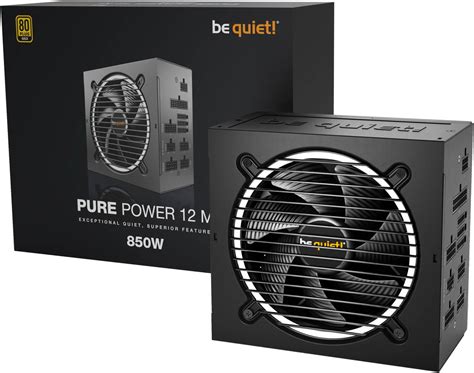 Be Quiet Pure Power 12 M Fully Modular Power Supply 850W Power 80