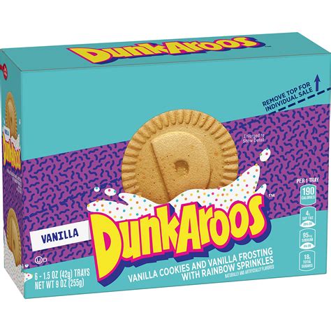 Buy Dunkaroos Vanilla Cookies And Vanilla Frosting With Rainbow