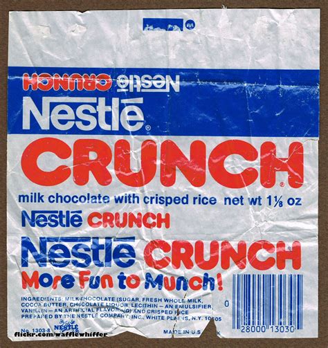 Nestle Crunch 1980s Nestle Crunch Crunch Candy Bar Crunch