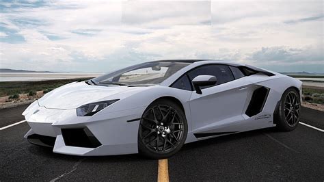 Beautifull Best Walpapers White Lamborghini Aventador HD Wallpaper