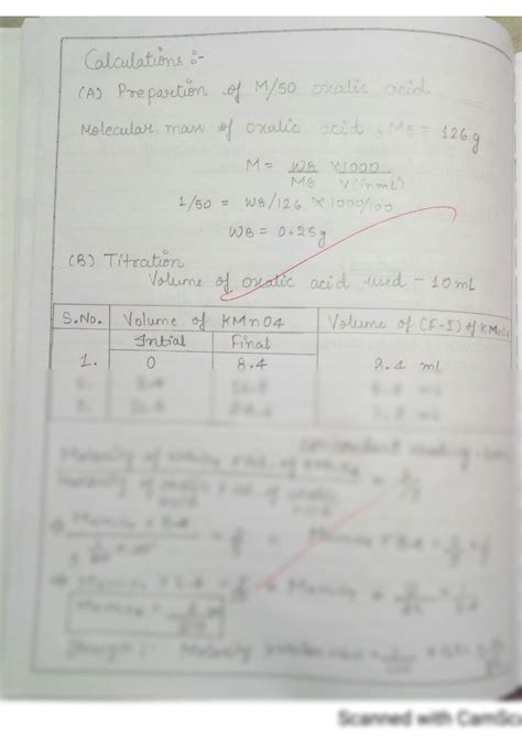 Solution Experiment Prepare M 50 Solution Of Oxalic Acid With Its Help Determine 50 The