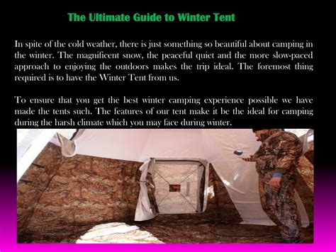 The Ultimate Guide to Winter Tent