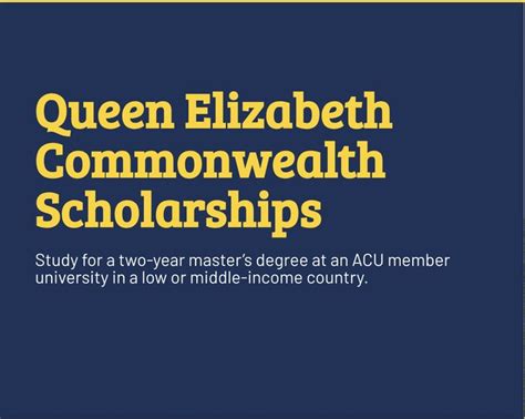 Queen Elizabeth Commonwealth Scholarships Qecs For Masters