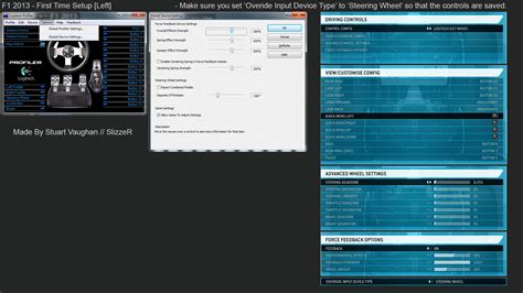 F1 2013 Logitech G25/G27 Wheel Calibration Guide