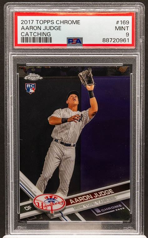 Topps Chrome Aaron Judge Rc Rookie Psa Ebay