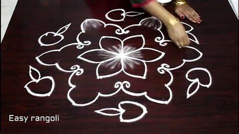 Deepam Kolam Designs With 9x5 Dots Creative Rangoli Designs With Dots