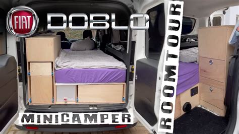 Roomtour Minicamper Fiat Doblo Maxi schnell günstig praktisch DIY