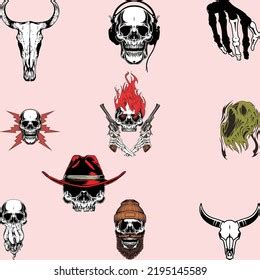 Handdrawn Anatomical Skulls Vector Set Stock Vector Royalty Free