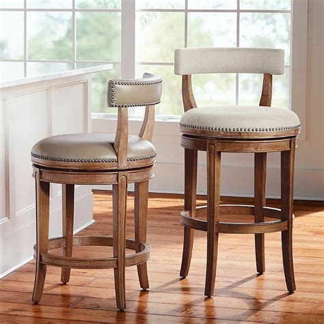 Henning Low Back Swivel Bar Counter Stool Frontgate Counter