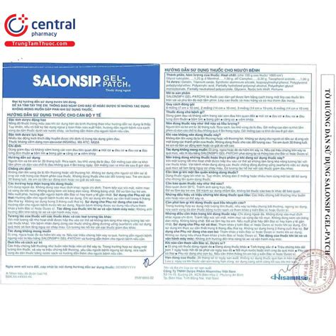 [CHÍNH HÃNG] Cao dán Salonsip Gel Patch giúp giảm đau, chống viêm