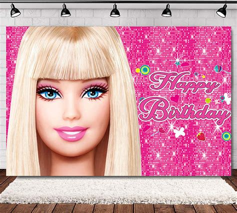 Barbie Doll Happy Birthday Backdrop Banner Party Supplies Singapore