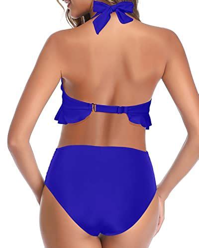 Tie Waist Halter Neck Bikini Set Royal Blue M Artofit