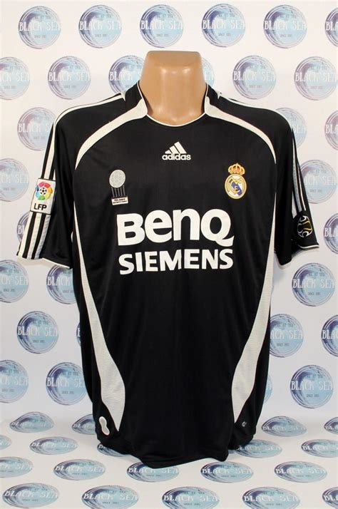 Real Madrid Away Football Shirt 2006 2007 Sponsored By BenQ Siemens