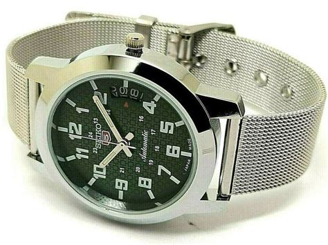 Seiko 5 Automatic Vintage Designer Green Dial Men Watch Etsy