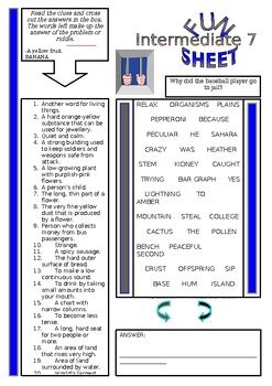 Fun Sheet Intermediate By Othmone Chihab Tpt