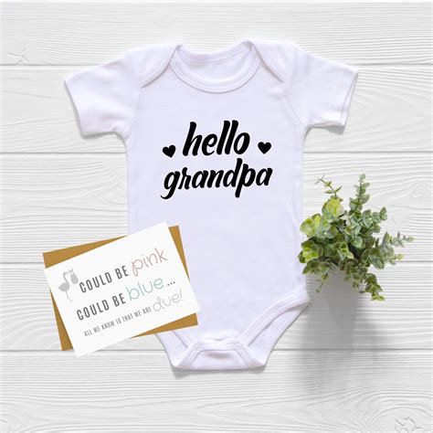 Hello Grandpa Pregnancy Announcement Pregnancy Announcement Etsy