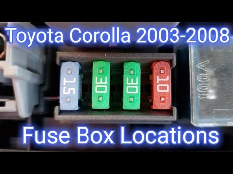 Corolla Fuse Box Diagram Toyota Corolla Fuse Box D