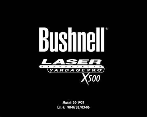 Bushnell 20 1925 User Manual