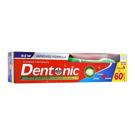 Buy Dentonic Fluoride Toothpaste Brush Pack 200g Online At Best Price