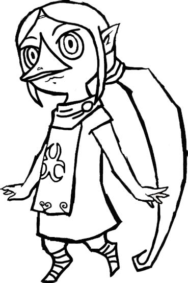 Zelda Wind Waker Coloring Pages Sketch Coloring Page