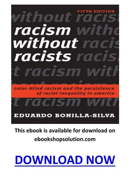 Racism Without Racists 5th Edition PDF