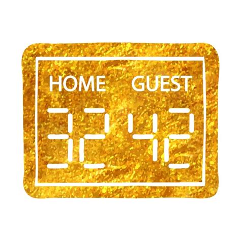 Handgezeichnetes Scoreboard Symbol In Goldfolien Textur