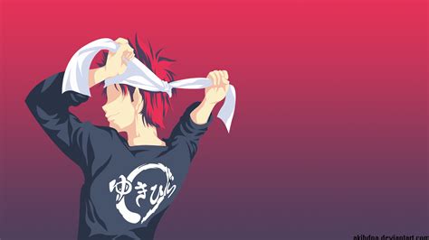 Minimalist Hd Wallpaper Of Sōma Yukihira From Food Wars Shokugeki No Soma