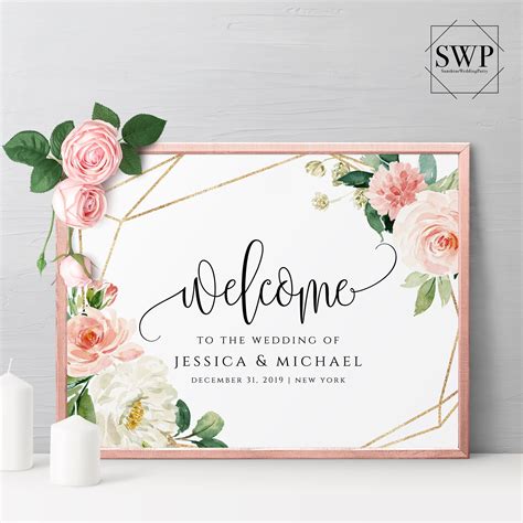 Wedding Welcome Sign Printable Wedding Welcome Sign Template - Etsy