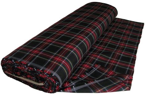 Celtic Kilts Black Stewart Tartan Fabric