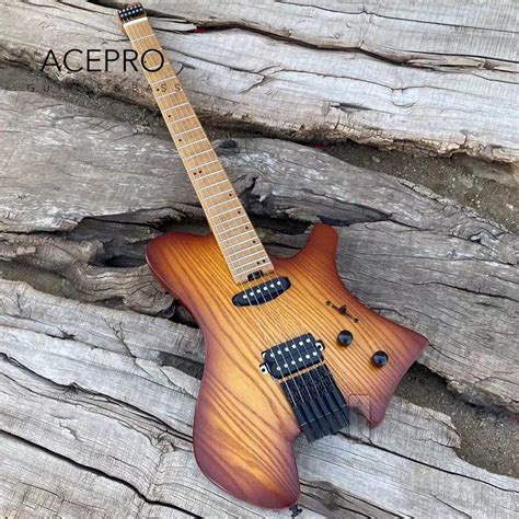 Acepro Guitarra El Ctrica Sin Cabeza Trastes De Acero Inoxidable