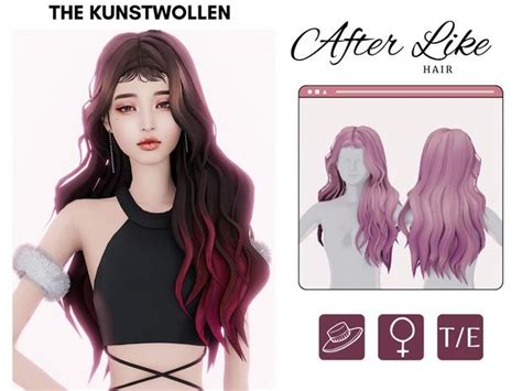 After Like Hair The Kunstwollen In 2024 Sims Hair Womens